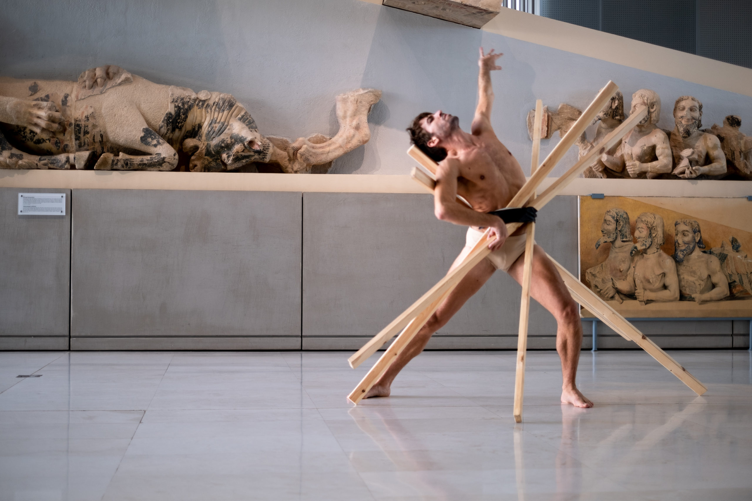 GNO Ballet - MicroDanze - Forget me not-chor. Konstantinos Rigos - dancer Danilo Zeka-Athens Acropolis Museum ph. Ioannis Kampanis
